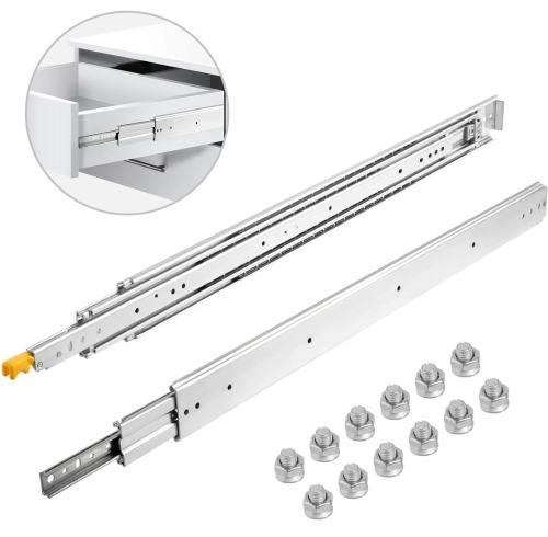 VEVOR Heavy Duty Drawer Slides 30" Length, Locking Drawer Slides 500lbs Load Capacity Long Full Extension Drawer Slide 1 Pair Side Mount Ball Bearing Drawer Glides Drawer Runners Rail New In Box $89