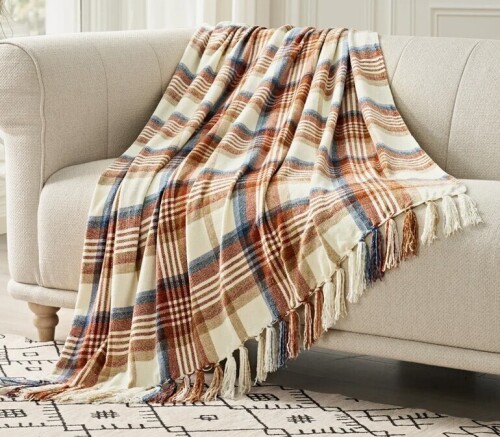 EverGrace Soft Chenille Throw Blanket New In Box $89
