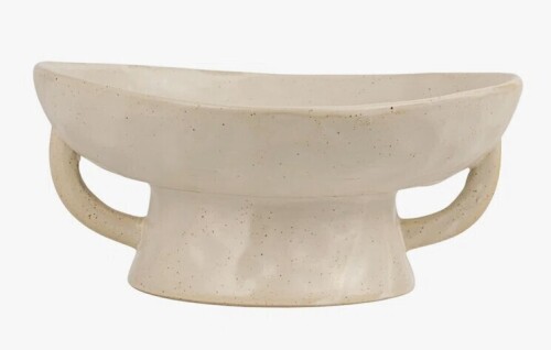 Joss & Main 9.5"W Stoneware Pedestal Bowl with Handles New In Box $89
