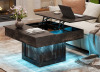 Millwood Pines Gardal 30.5" W LED Lift Top Manufactured Wood Coffee Table New in Box $299