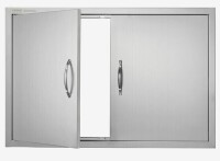 VEVOR BBQ Access Door, 36W x 24H Inch Double Outdoor Kitchen Door, Stainless Steel Flush Mount Door, Wall Vertical Door with Handles, for BBQ Island, Grilling Station, Outside Cabinet New in Box $199