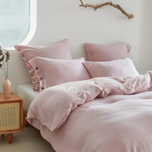 Simple&Opulence Queen Size 100% Linen Duvet Cover Set, 3 Pieces Belgian Flax Breathable Bedding, (1 Comforter Cover+2 Pillowshams) With Tie Closure Style New In Box $299