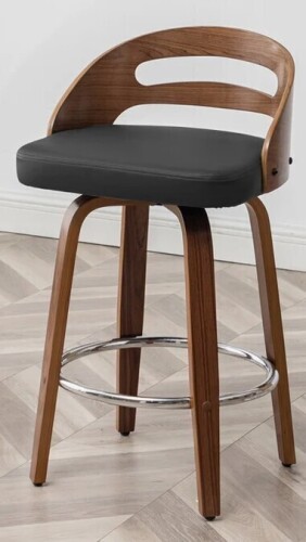 Corrigan Studio&reg; Hesson Swivel Faux Leather Low Back Bar Stool New in Box $399