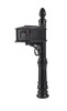 Gibraltar Mailboxes Stratford Decorative Plastic Post Mount Black Mailbox New Open Box $299