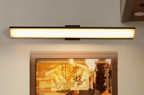 RRTYO Robert 35.4 in. Linear Modern Black Long Strip Integrated LED Outdoor Wall Light Waterproof Linear Wall Sconce $299