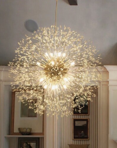 Everly Quinn Lakeyah 16 - Light Dimmable 32? Sputnik Sphere Chandelier New In Box $599