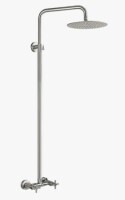 AquaStyle Leora Single Function Outdoor Shower with Two Cross Handles, Stainless Steel New In Box $599
