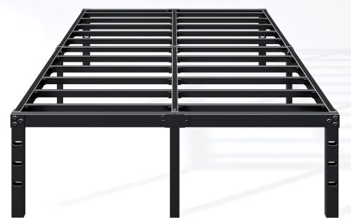 Hafenpo 14 Inch Queen Bed Frame - Sturdy Metal Platform Queen Size, No Box Spring Needed, Heavy Duty, Easy Assembly, Strong Bearing Capacity, Under Bed Storage, Black New Shelf Pull $99