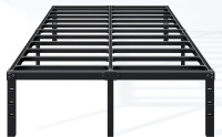 Hafenpo 14 Inch Queen Bed Frame - Sturdy Metal Platform Queen Size, No Box Spring Needed, Heavy Duty, Easy Assembly, Strong Bearing Capacity, Under Bed Storage, Black New Shelf Pull $99