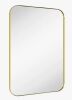 Latitude Run 40" x 30" Josilyn Mid-Century Modern Chic Metal Rounded Wall Mirror New in Box $299