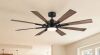 Latitude Run 60'' 8-Blade Modern Farmhouse Large Room LED Windmill Ceiling Fan with Light and Remote New in Box $399