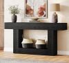 Tribesigns 63-Inch Long Console Table, 2-Tier Entryway Table Sofa Table with Storage, Farmhouse Wood Behind Couch Table for Living Room, Hallway, Black New in Box $399