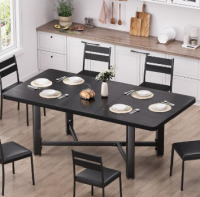Jocoevol Dining Table for 4-6,62&ldquo;Extendable Round Kitchen Dining Room Table, Space Saving Rectangle Large Expandable Wood Dinner Furniture for Small Space in vintage brown new in box $299