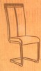 Modern Faux Leather Cantilever Dining Chair with Chrome Base new in box $299 - 2