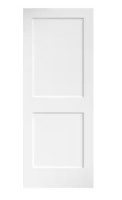 TENONER 30 in. x 80 in. x 1-3/8 in. Shaker White Primed 2-Panel Solid Core Wood Interior Slab Door new in box $499