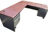Hon L shaped wood and metal desk $499