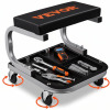 VEVOR Rolling Creeper Garage/Shop Seat, 250 LBS Capacity Padded Rolling Workshop Stool with Tool Tray Storage, Mechanic Stool for Garage, Shop, Auto Repair, Black New In Box $79