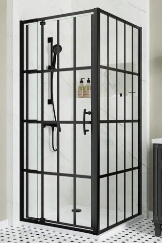 ExBrite 36" W X 36" D X 72" H Frameless Square Pivot Shower Enclosure SD-3672E03CMB new in box $899