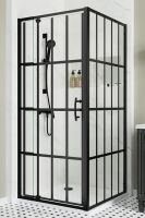 ExBrite 36" W X 36" D X 72" H Frameless Square Pivot Shower Enclosure SD-3672E03CMB new in box $899