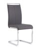 Modern Faux Leather Cantilever Dining Chair with Chrome Base new in box $299