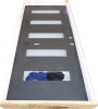 Greatview Doors 36-in x 80-in x 6-9/16-in Fiberglass Right-hand inswing Black Painted Prehung Commercial/Residential Insulating core Front Door $1499 - 2
