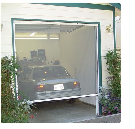 LARSON GrandVue 800 8.0-ft x 8.0-ft White Retractable Single garage door screen New in Box $1399