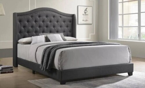 Coaster Furniture Sonoma 310072F Upholstered Full Wingback Bed - Grey New in Box $599