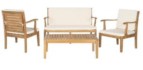 Safavieh 4 - Person Patio Conversation Set with Cushions new in box $999