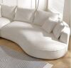 Ivy Bronx 124.8" Boucle Curved Sofa Couch New Floor Model $2999