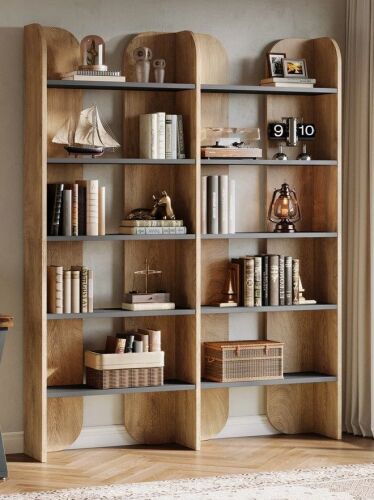 Ebern Designs 70.87-Inch Tall Bookcase with Open Shelves in Brown $399