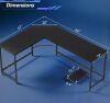 Weehom Reversible L Shaped Computer Desk, Large Corner Computer Gaming Desks for Home Office, Sturdy PC Laptop Workstation Wooden Table with Lots of Leg Room and Surface Top Space new in box $299
