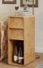 Ebern Designs Modern Farmhouse Burl Finish End Table With 2 Drawers And Open Storage Light Wood New in Box $299