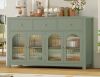Wade Logan Bonnetta 55.1"W Modern Buffet Sideboard with Fluted Doors &ndash; Storage Cabinet with Drawers & Adjustable Shelves, New Shelf Pull $599