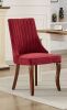 Streamdale Furniture Streamdale Wine Red Flocked Linen Dining Chair, New in Box $399
