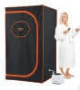 VEVOR Portable Steam Sauna Tent Full Size, 1000W Personal Sauna Blanket Kit for Home Spa, Detoxify & Soothing Heated Body Therapy, Time & Temperature Remote Control With Floor Mat New in Box $299