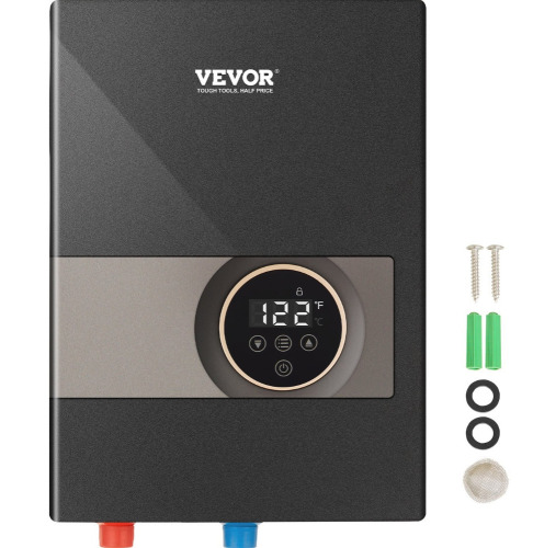 VEVOR Instant Water Heater, 13.8kw Electric Tankless Water Boiler, Digital Temperature Display & Easy Installation & 24-Hour Water Supply, For Kitchen Bathroom Shower Mall Salon Shampoo ETL Listed New In Box $299