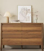Kingdely Brown Wood Grain 6-Drawers 47.2 in. Wide Thick Board Chest of Drawers, Dresser, Storage Cabinet with 5-Legs $499