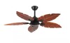 LIYU 52 In. Indoor/Outdoor Brown Retro 5-Palm Leaf Shaped Blades Tropical Ceiling Fan Without Light Similar to Picture New In Box $299