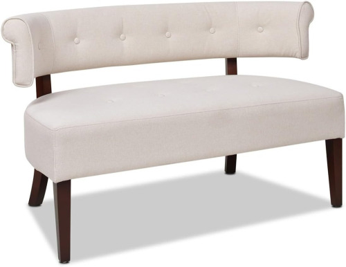 Jennifer Taylor Home Jared Roll Arm Tufted Bench Settee with Back New in Box $599