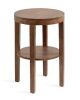 Kate and Laurel Talcott 16.00 in. Walnut Brown Round Solid Wood End Table New in Box $299
