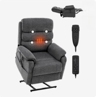 VEVOR Power Lift Recliner Chair, Lift Chair with Heat and Massage for Elderly, Dual Motor Recliner Chair with 2 Anti-Fall Ropes, Infinite Position Adjustment Electric Recliner (Medium, Dark Gray) New in Box $899