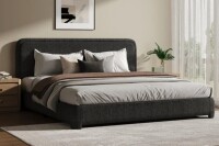 Ebern Designs Hayden Boucle Upholstered Platform Bed King Size New in Box $699