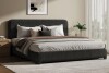 Ebern Designs Hayden Boucle Upholstered Platform Bed King Size New in Box $699
