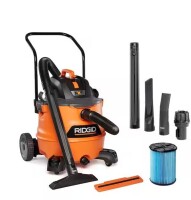 Ridgid 6.5 Peak HP NXT Shop Vacuum Wet Dry Vac with Cart, Fine Dust Filter, Hose and Accessory Attachments HD1800 New in Box $299