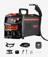 VEVOR MIG Welder, 130Amp Synergic Mig Welding Machine, 110V Gasless Flux Core Welder Machine, Portable Mig Welder with IGBT Inverter Technology and Digital Display Screen New In Box $299