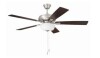 Craftmade EOS 52" Ceiling Fan With Blades, 3 Light Frost White Bowl Light Kit - Brushed Polished Nickel New In Box $299