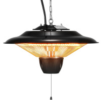 VEVOR Hanging Patio Heater, 1500W Electric Space Infrared Heater, IP34 Protection with 23.6 inch Pull Cord & Adjustable Chain, for Porch, Patio, Dining Room, Studio Outdoor/Indoor New In Box $199