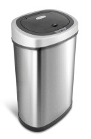 Nine Stars 13gal Motion Sensor Oval Shape Stainless Steel Trash Can: Touchless Kitchen Trash Can, Quiet Closing Lid New In Box $199