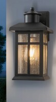 Breakwater Bay Outdoor Wall Lantern with Clear Seeded Glass New In Box $199