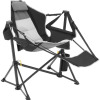 VEVOR Reclining Camping Chair, 300 lbs Load Camping Hammock Chair, Rocking Lounge Folding Chair with Footrest, Storage Bag, Headrest & Adjustable Backrest, for Camping and Other Outdoor Activities New In Box $199